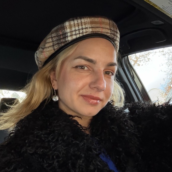 Accessories - Vintage style Plaid Beret Hat